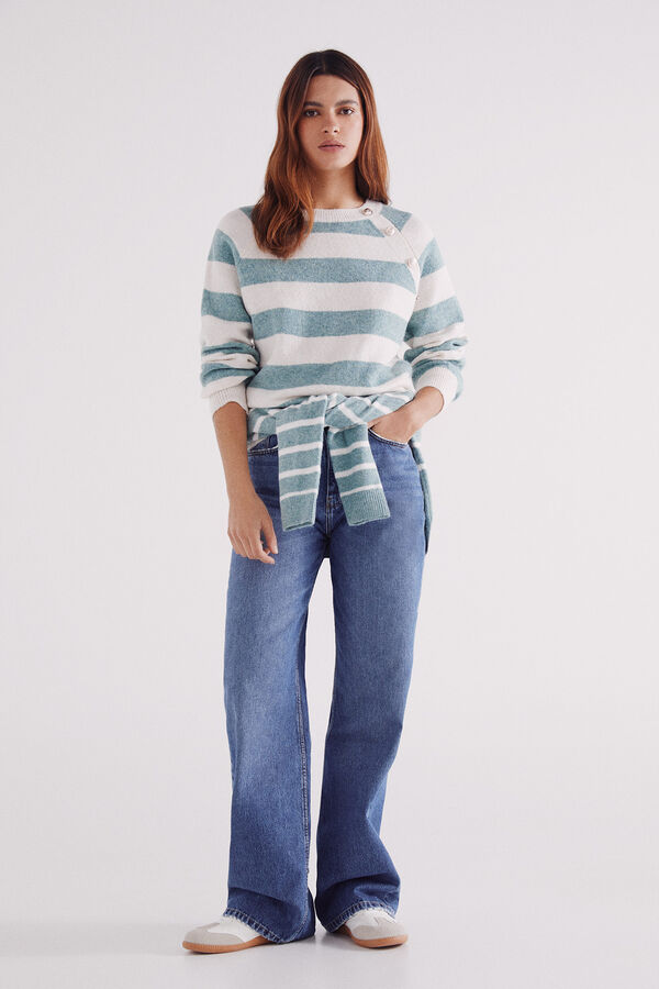 Springfield Camisola riscas kodak verde