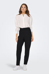 Only Pantalones rectos tiro alto negro