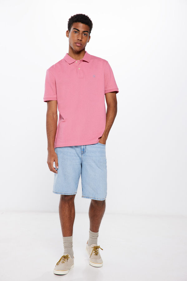 Springfield Polo piqu&eacute; b&aacute;sico regular fit rosa