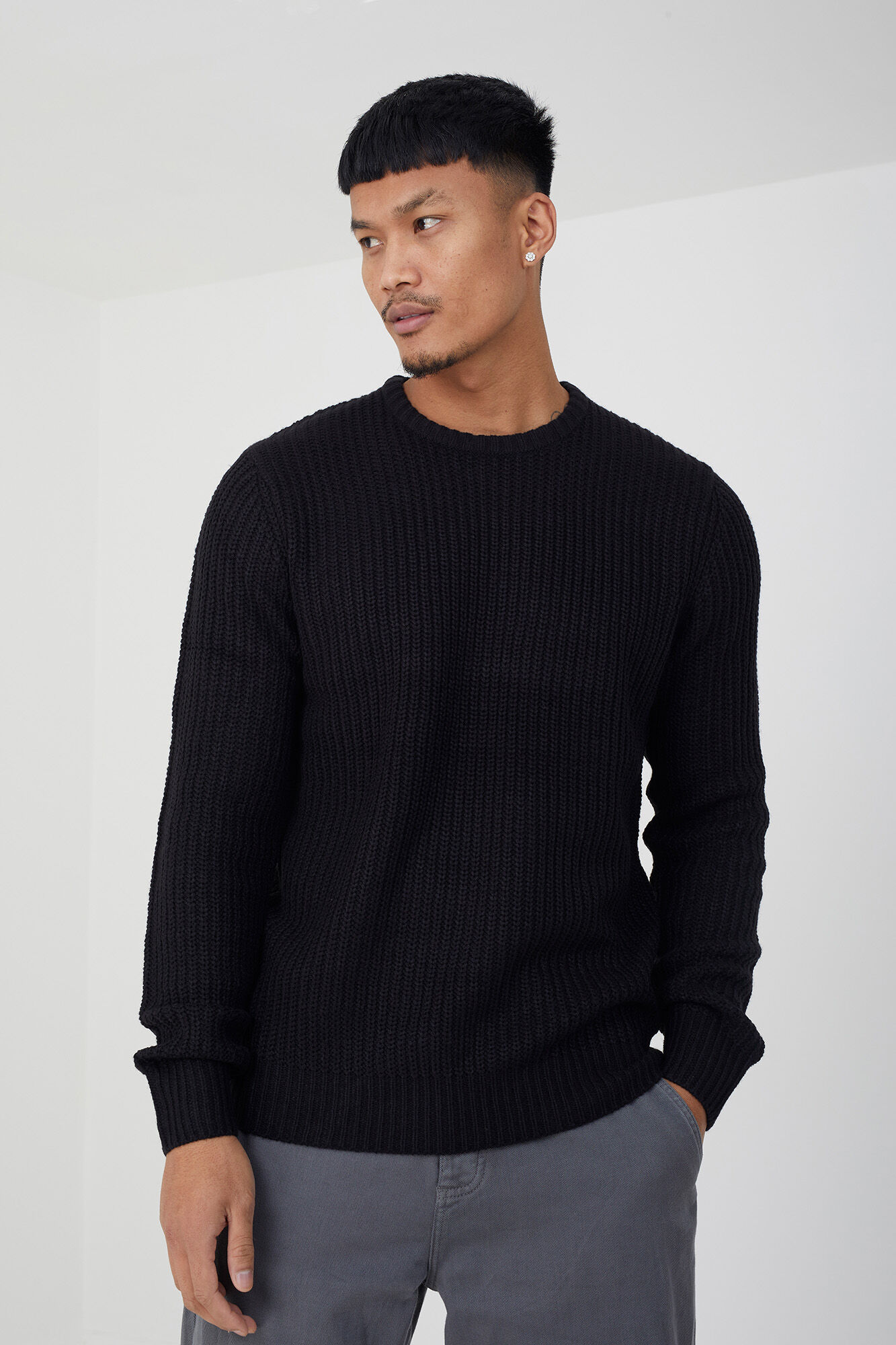 Brave Soul Jersey de punto con cuello redondo