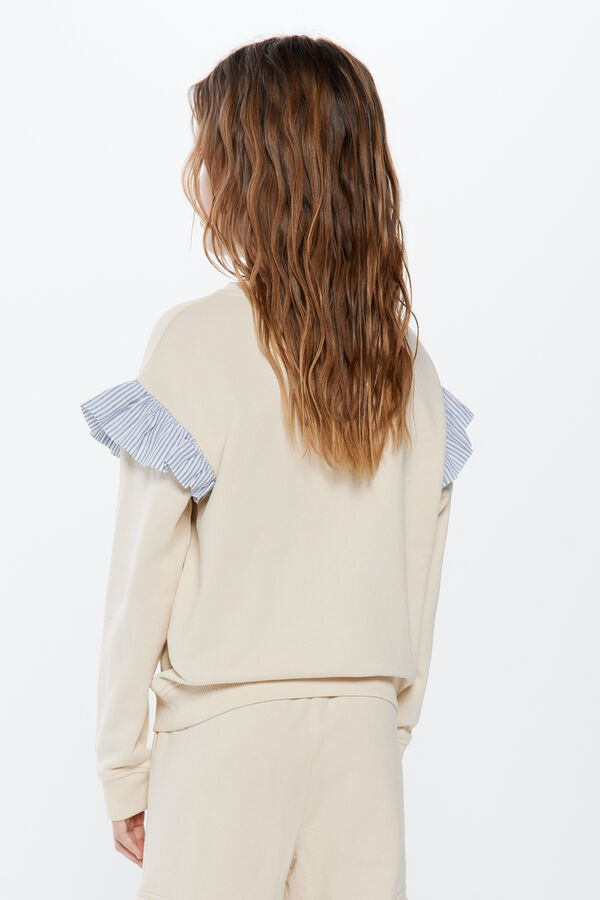 Springfield Kids Sweatshirt folho ombros menina bege