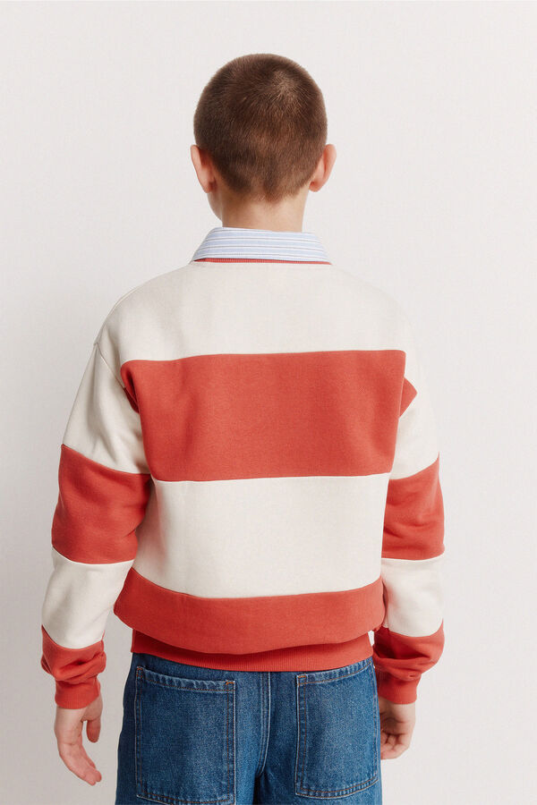 Springfield Kids Sweatshirt &agrave;s riscas "Maybe" para menino vermelho