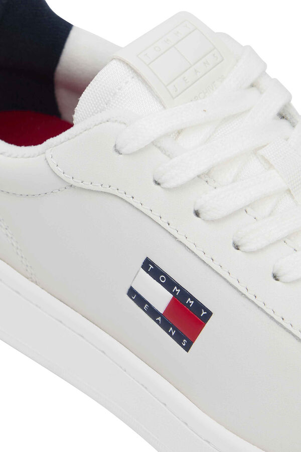 Tommy Jeans Zapatillas Tommy Jeans blancas con logo bandera blanco