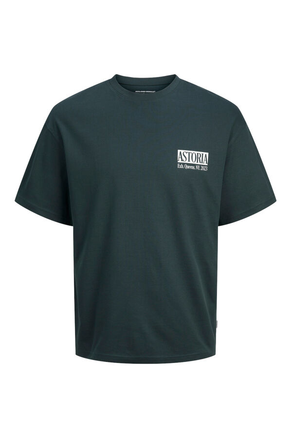 Jack & Jones Camiseta estampada folgada cinzento