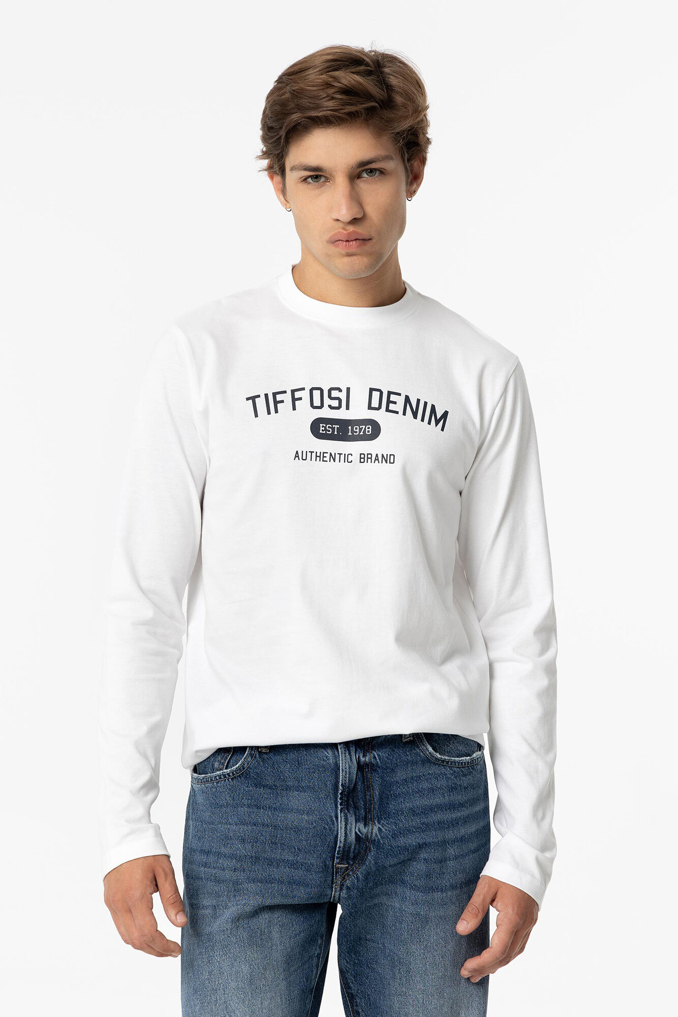Tiffosi Camiseta Tacto Suave con Estampado Frontal