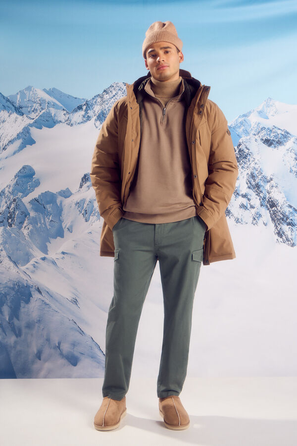 Springfield Parka acolchoada t&eacute;rmica castanho