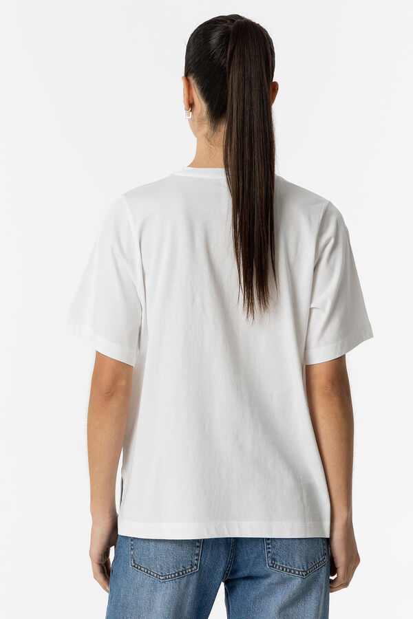 Tiffosi Camiseta con Bolsillo Denim blanco