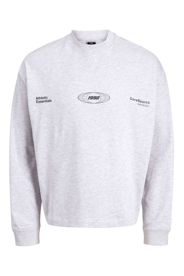 Jack & Jones sweatshirt cropped com itens essenciais para atletismo branco