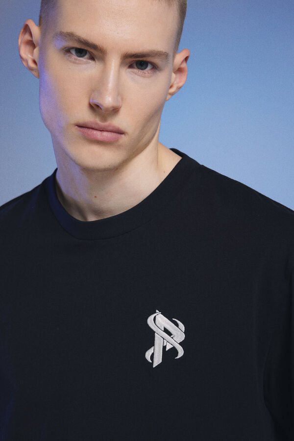 Springfield Camiseta cinta jacquard Pedri x Springfield negro