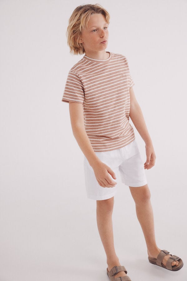 Springfield Kids Camiseta textura rayas ni&ntilde;o estampado