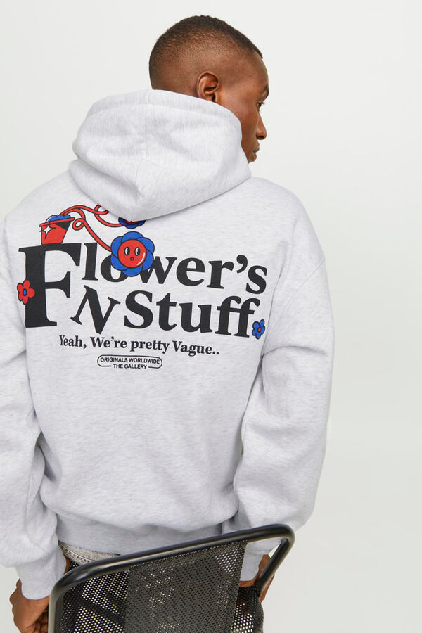 Jack & Jones Sweatshirt estampado folgado branco