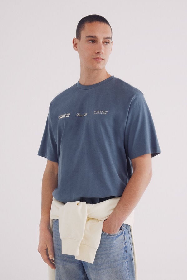 Springfield camiseta coletiva azul