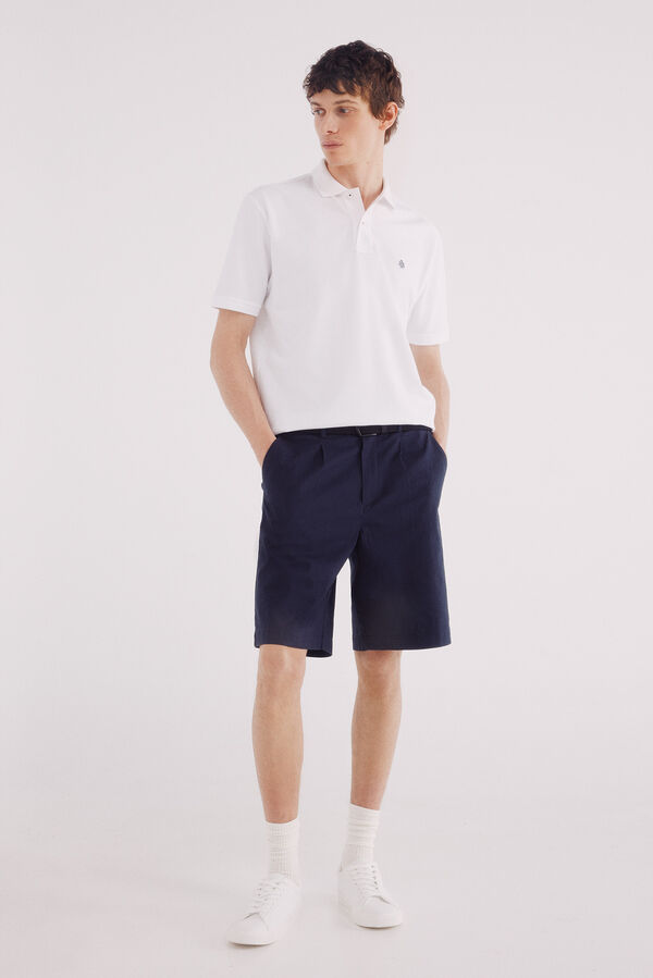 Springfield Polo piqu&eacute; b&aacute;sico regular fit branco