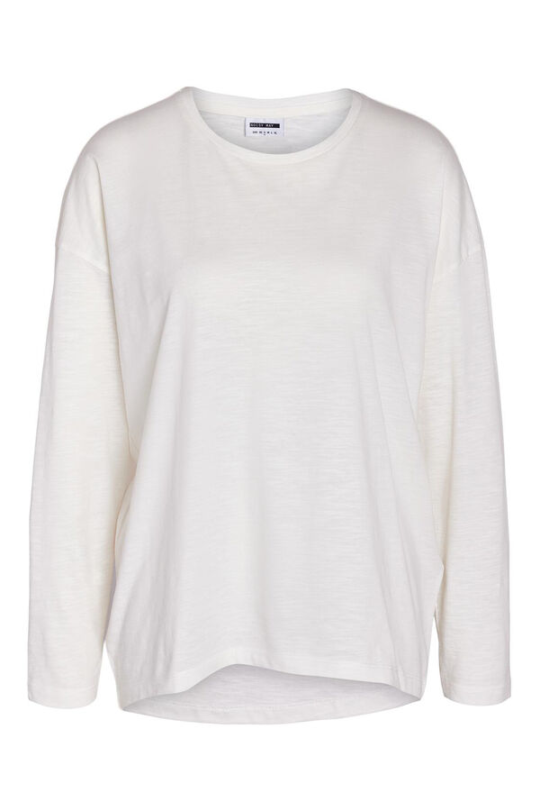Noisy May T-shirt comprida manga comprida branco