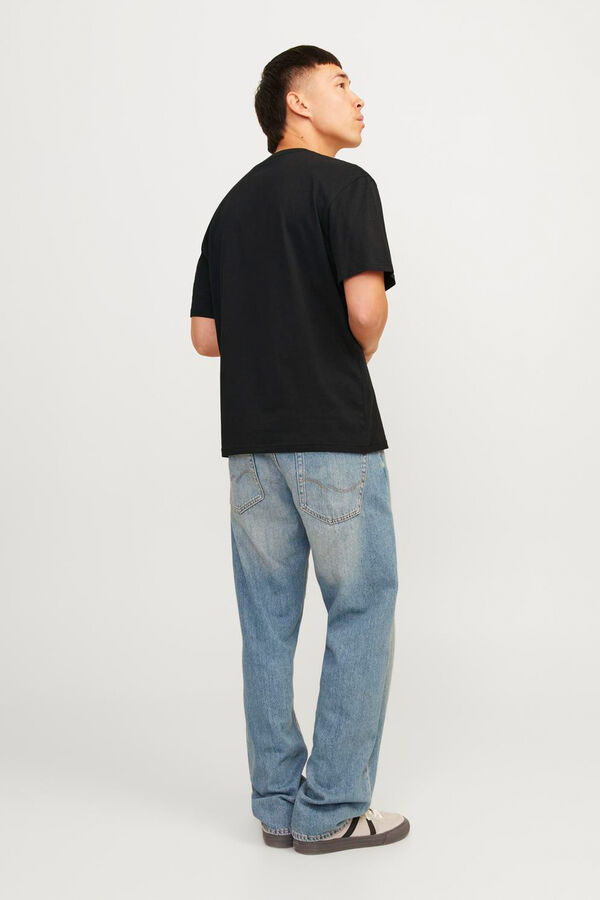 Jack & Jones Camiseta relaxed fit algod&oacute;n negro