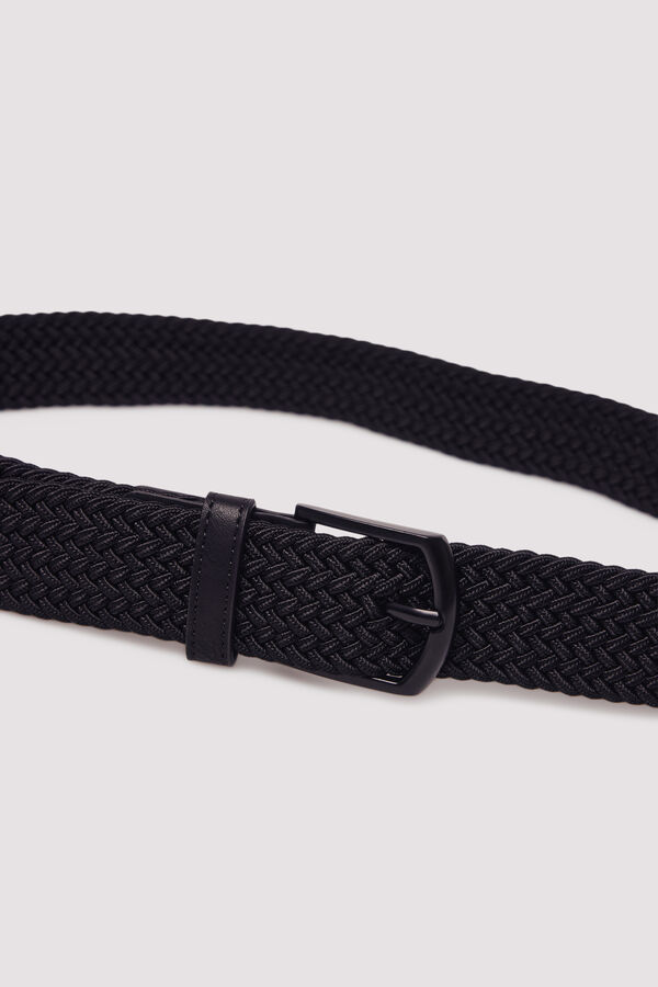 Springfield Cinturón trenzado negro