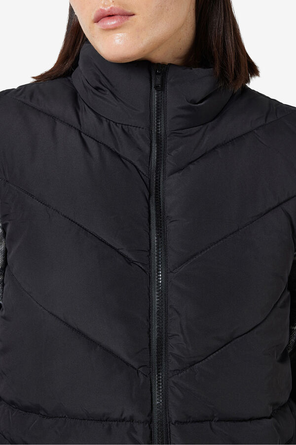 Noisy May Chaleco largo acolchado negro