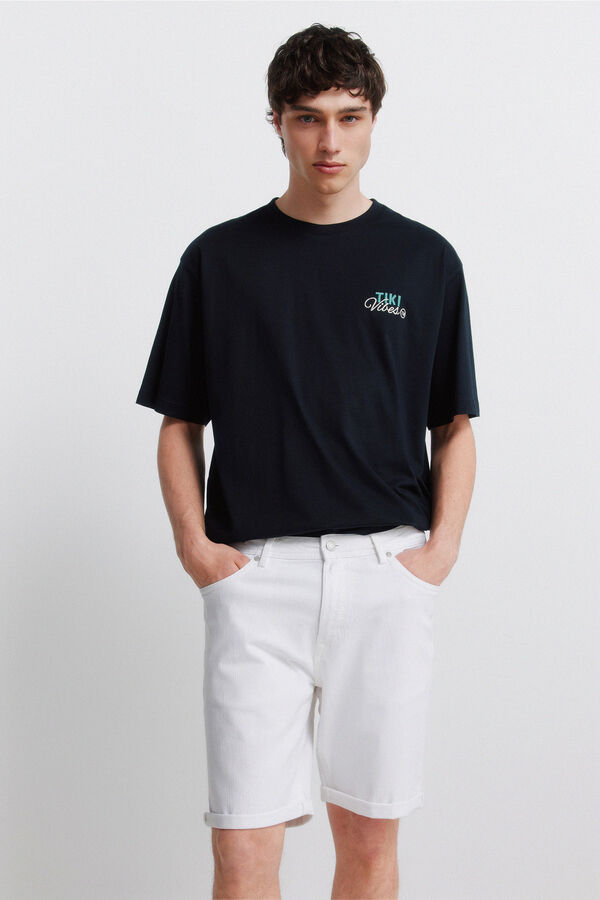 Springfield Bermudas 5 bolsos lavada slim fit branco