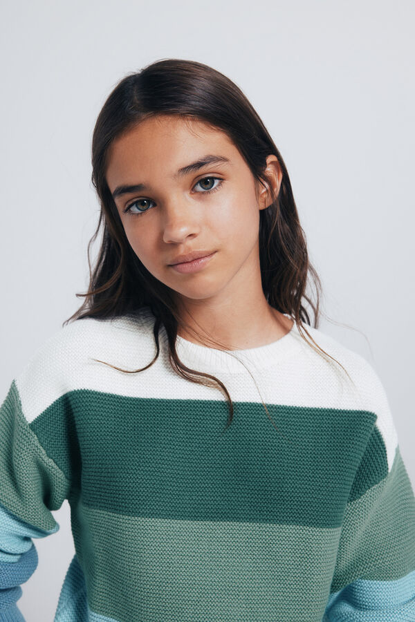 Springfield Kids Jersey rayas ni&ntilde;a verde