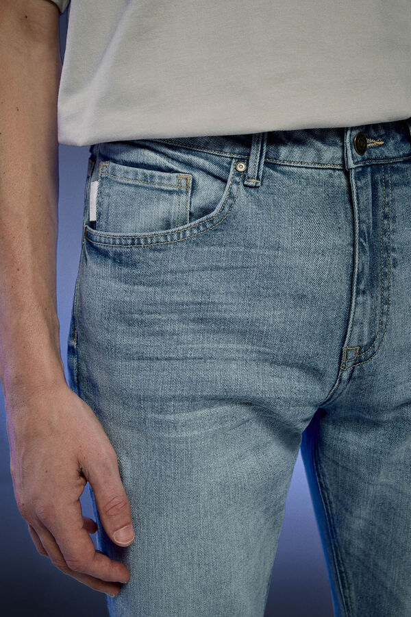 Springfield Jeans comfort skinny com lavagem m&eacute;dia-clara Pedri x Springfield azul