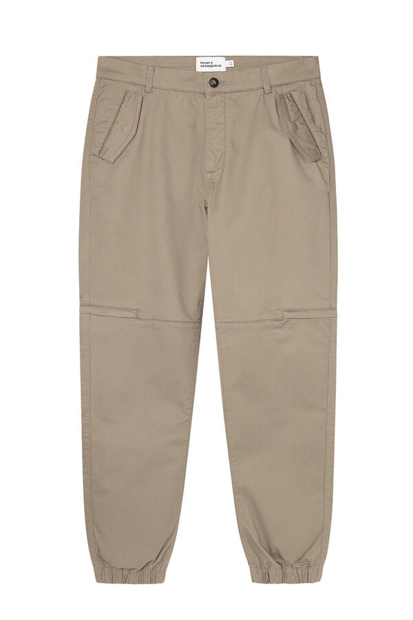 Springfield Pantal&oacute;n cargo confort slim fit nude