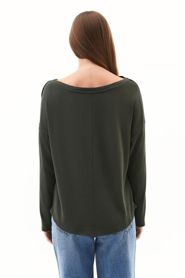 Oxxo Camisola gola alta Caqui escuro