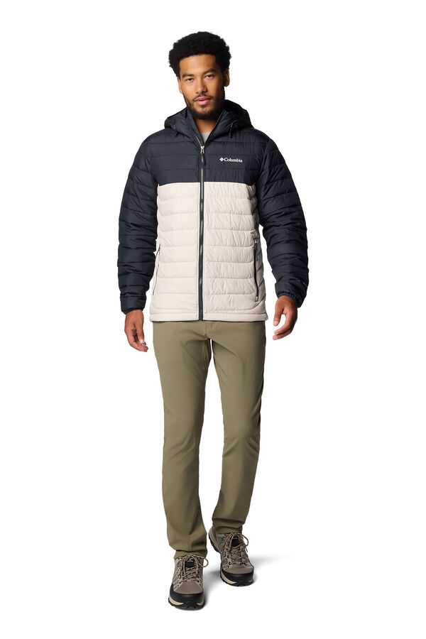 Columbia Columbia Jaqueta para homem com capuz Powder Lite™ II - Grande bege