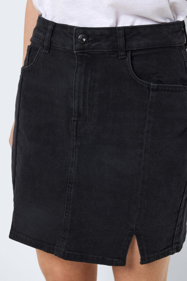Noisy May Saia curta jeans preto