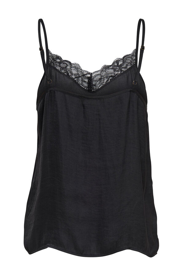 JDY Blusa lingerie al&ccedil;as preto