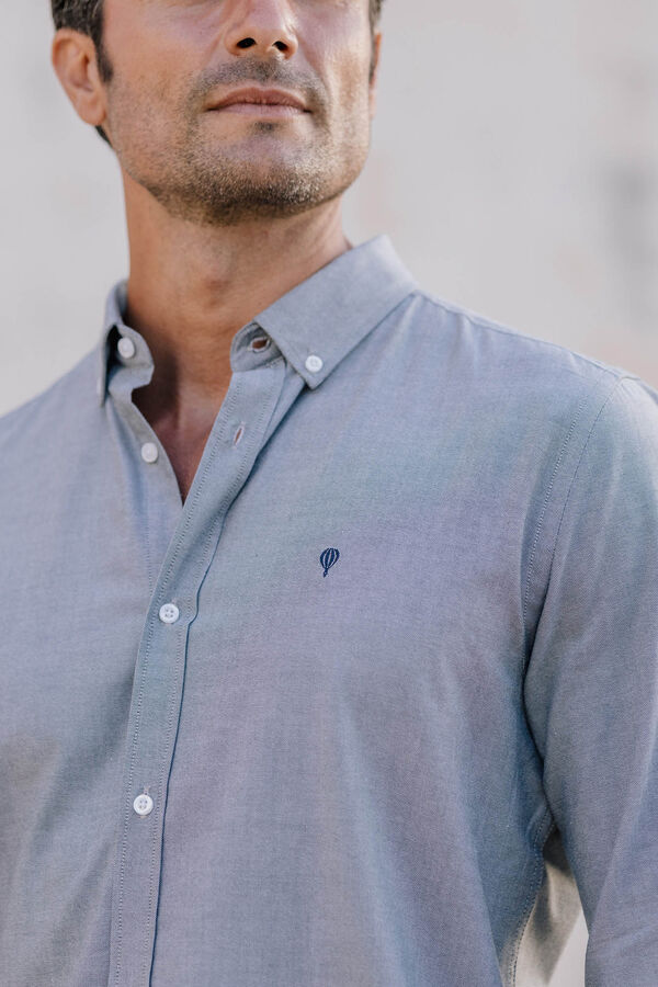 Celopman Camisa Oxford Lisa azul