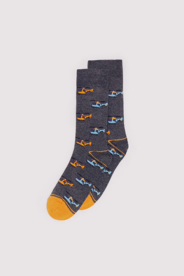 Springfield Meia de helicóptero cinzento