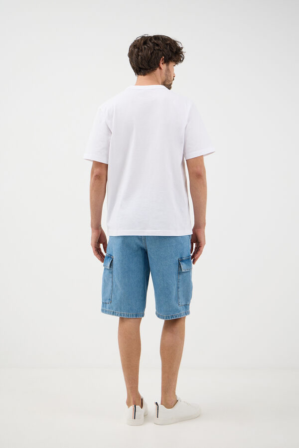 Jack & Jones Bermuda denim cargo azul
