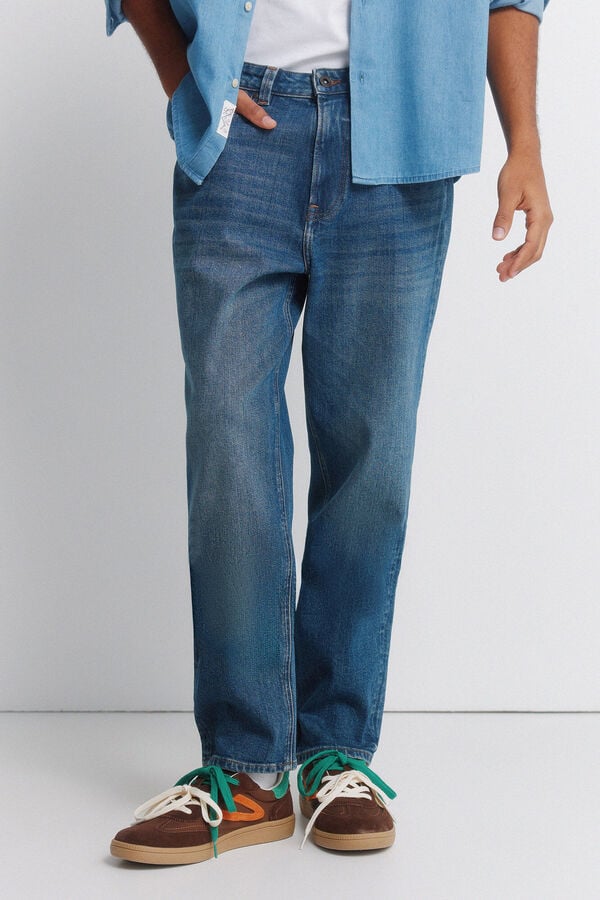 Springfield Jeans sobretintado regular fit azul