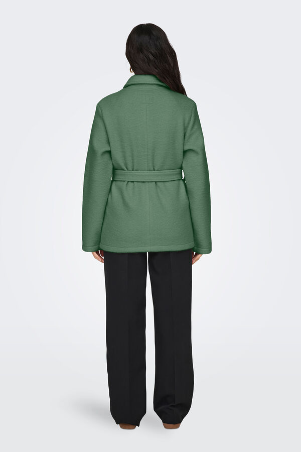 Only Trench de pa&ntilde;o verde