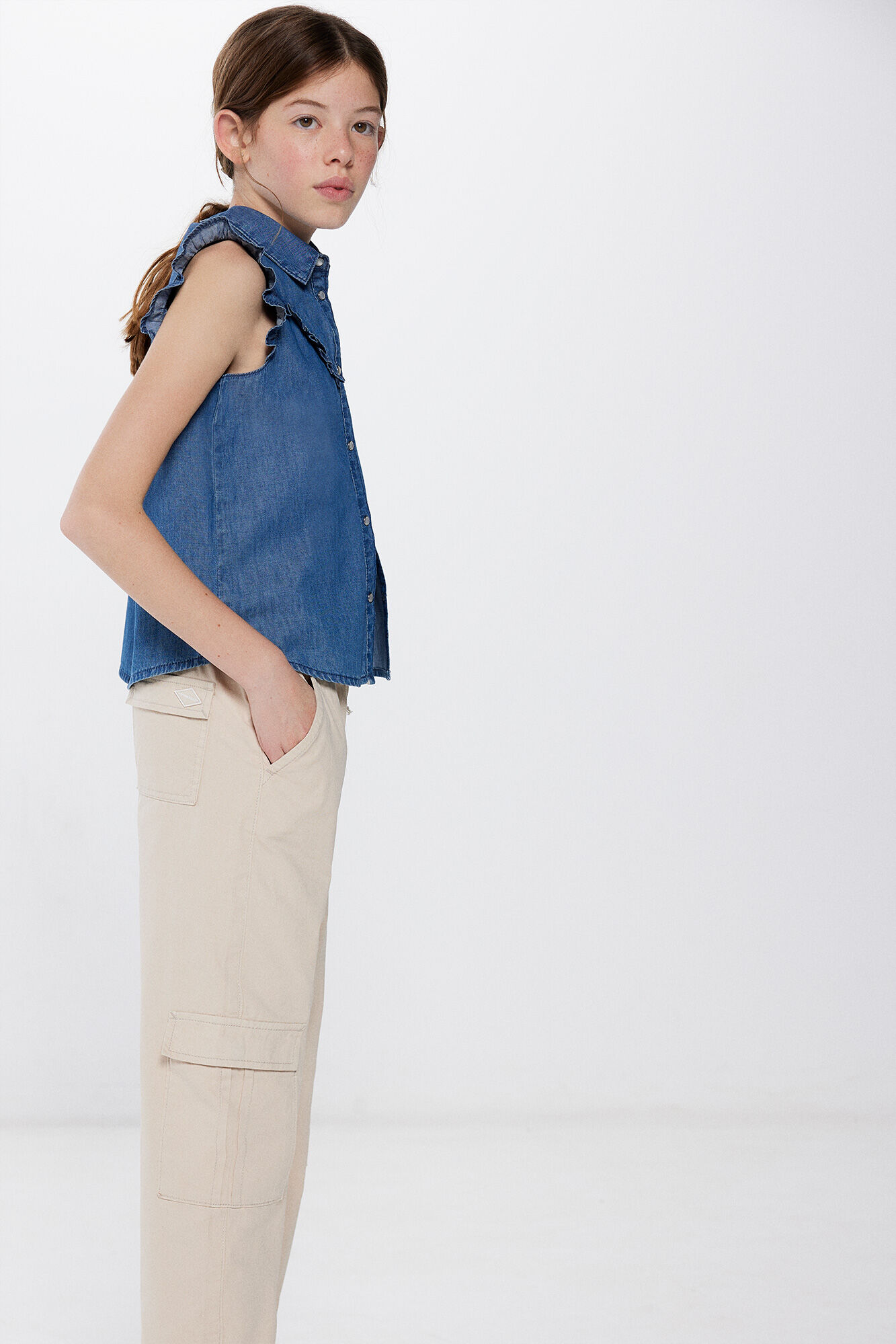 Springfield Kids Blusa denim menina