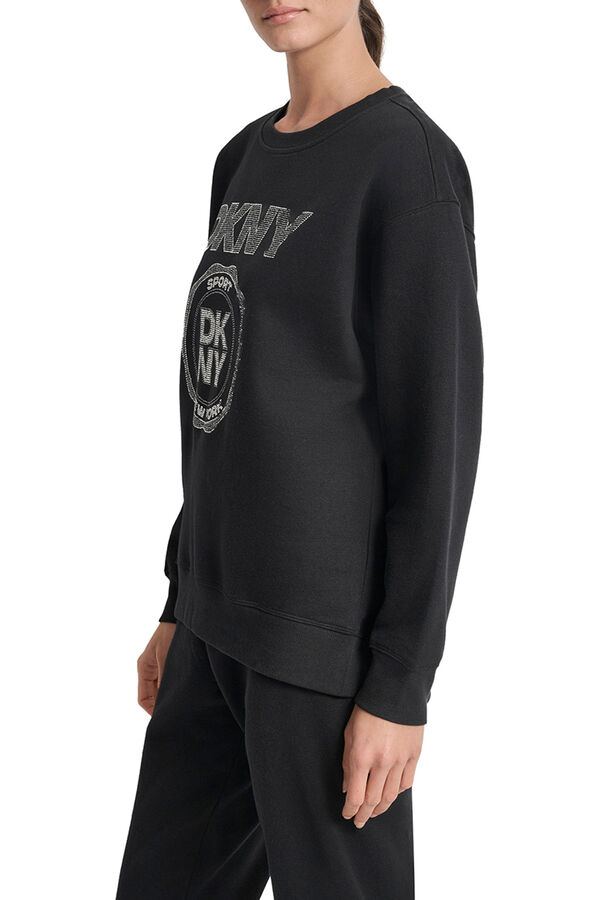 DKNY Sudadera dibujo logo negro