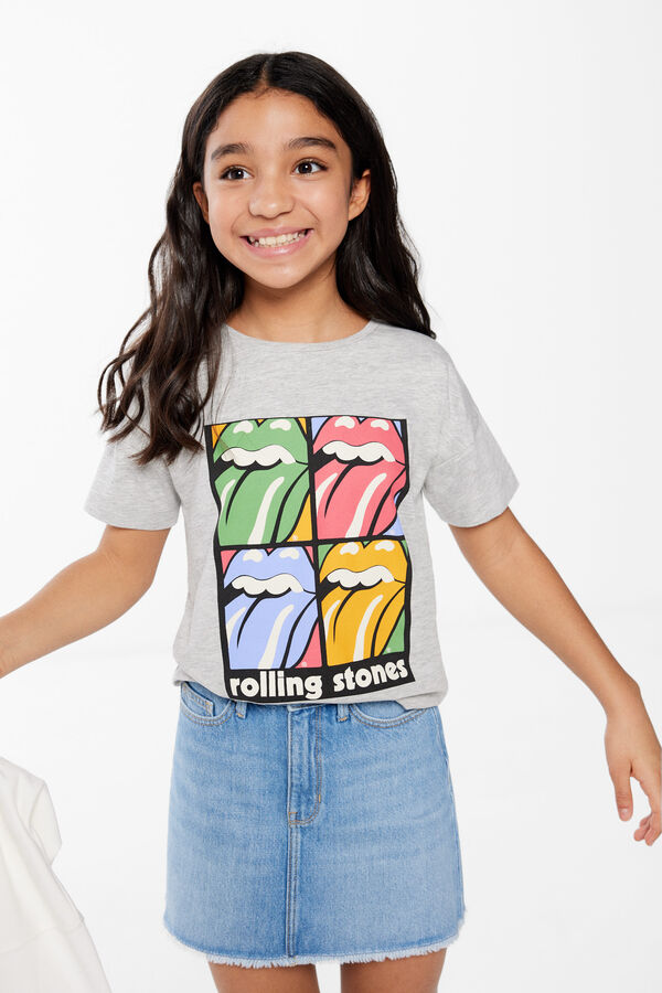 Springfield Kids Camiseta Rolling Stones ni&ntilde;a gris