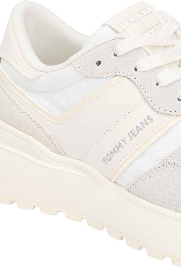 Tommy Jeans T&ecirc;nis Tommy Jeans branco com logo lateral branco
