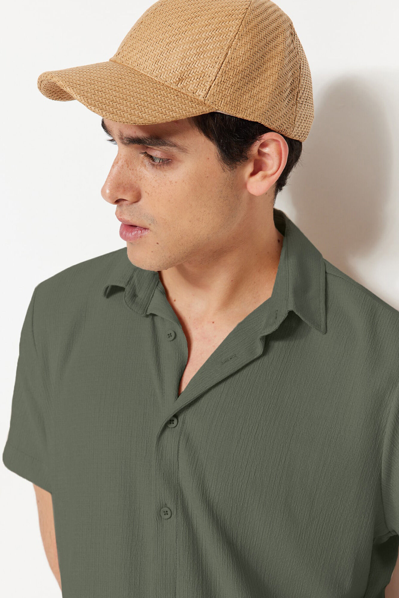 Trendyol Camisa de manga curta com textura