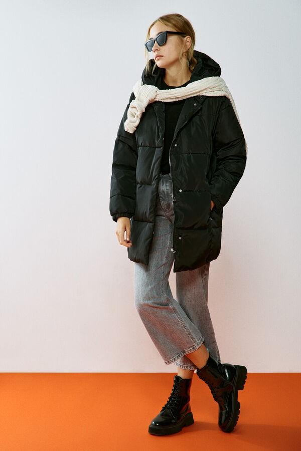 Springfield Abrigo Plumas Repelente al Agua negro