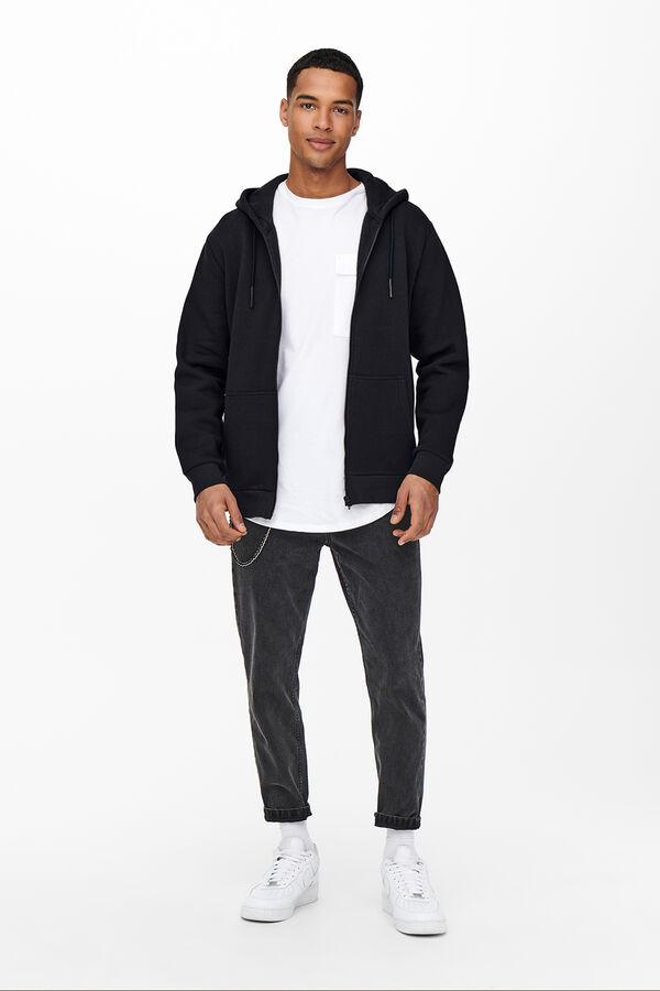 Only & Sons Sudadera con cremallera azul