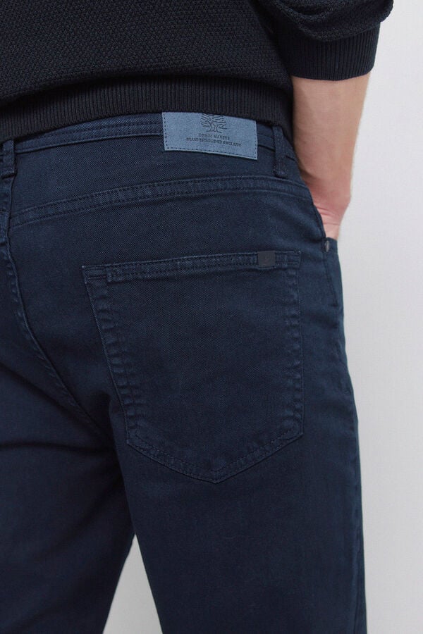 Springfield Pantal&oacute;n 5 bolsillos lavado slim fit azul