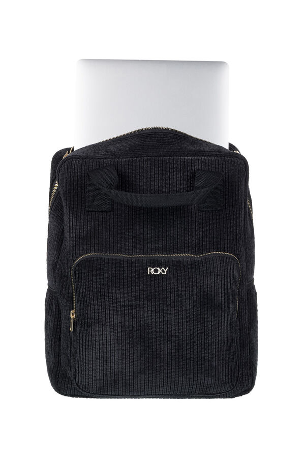 Roxy Mochila peque&ntilde;a de pana negro