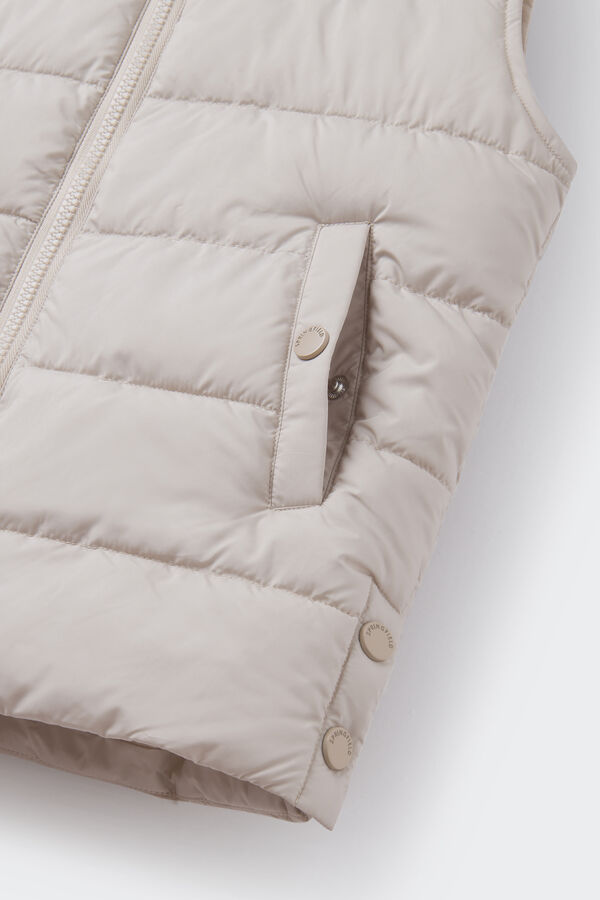 Springfield Kids Colete acolchoado capuz menina cru