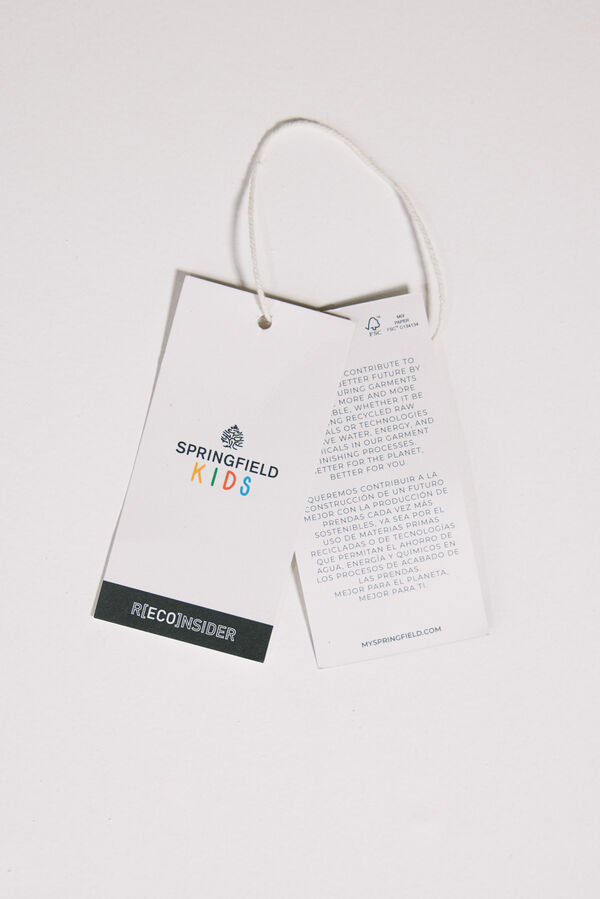 Springfield Kids Camiseta básica logo niño azul