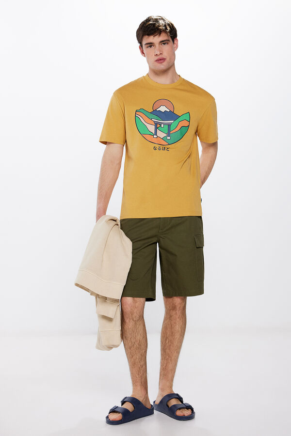 Springfield Camiseta monte japon&eacute;s amarillo