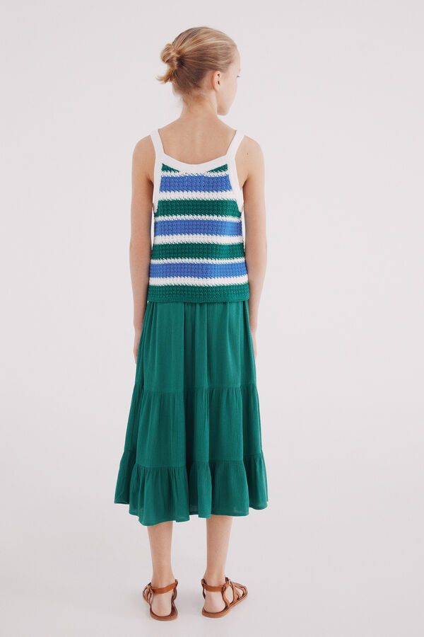 Springfield Kids saia midi para menina verde