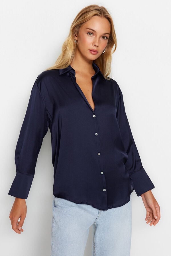 Trendyol Blusa oversize azul