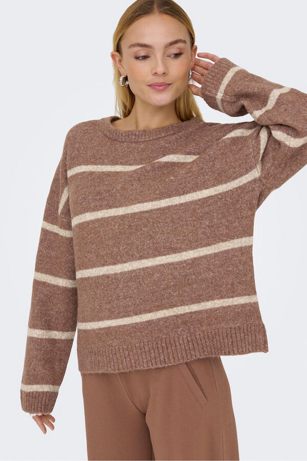 Only Jersey de rayas nude