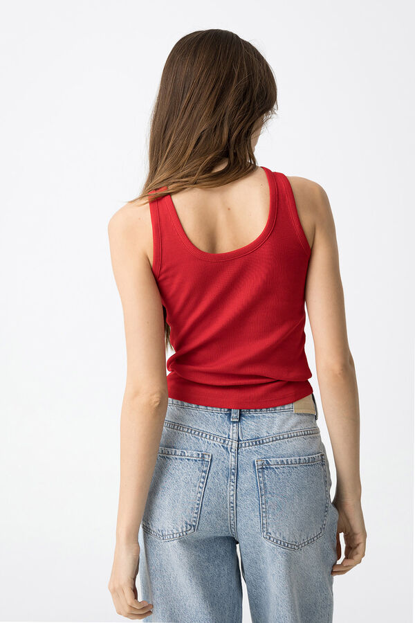 Tiffosi Regata de algod&atilde;o  vermelho
